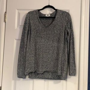 Gray knit sweater